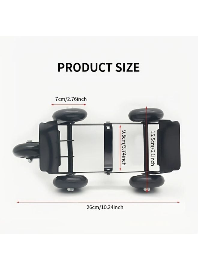 معزز الإطارات القابل للطي المحمول الأسود للدراجات النارية والمركبات الكهربائية من الفولاذ الثقيل - Image 3