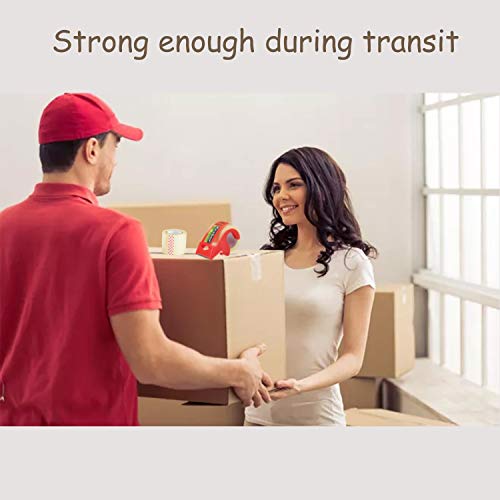 Keebor Packing Tape with Dispenser, 12 Rolls Clear Shiping Package Tape, 2'' x 32.8 yd, 1.5'' Core, Designed for Packing, Shipping & Mailing - Image 4