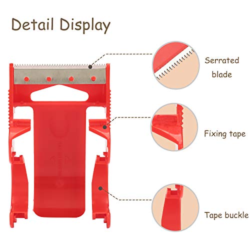 Keebor Packing Tape with Dispenser, 12 Rolls Clear Shiping Package Tape, 2'' x 32.8 yd, 1.5'' Core, Designed for Packing, Shipping & Mailing - Image 3