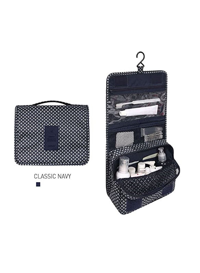 Dark Blue Star Portable Waterproof Cosmetic Makeup Toiletry Travel Hanging Organizer Storage Bag Pouch - Image 4