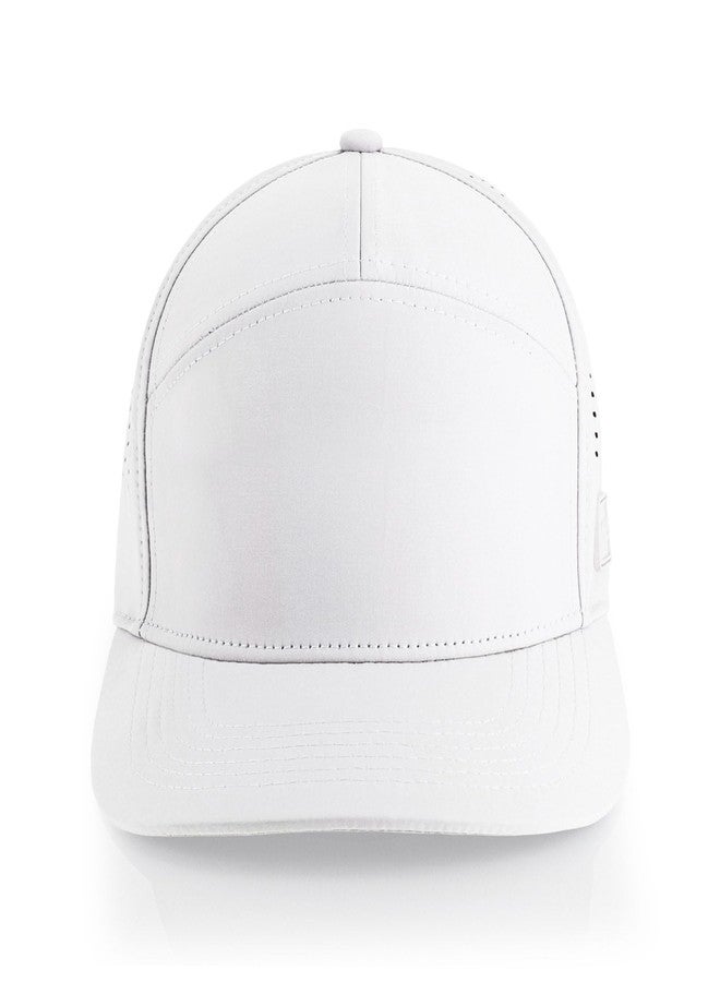 CHOK.LIDS Cooling Trucker Hat Performance Cooling Mesh Back Flat Bill Hat Waterproof Dry Baseball Cap Fitted Hats for Men (White) - Image 2