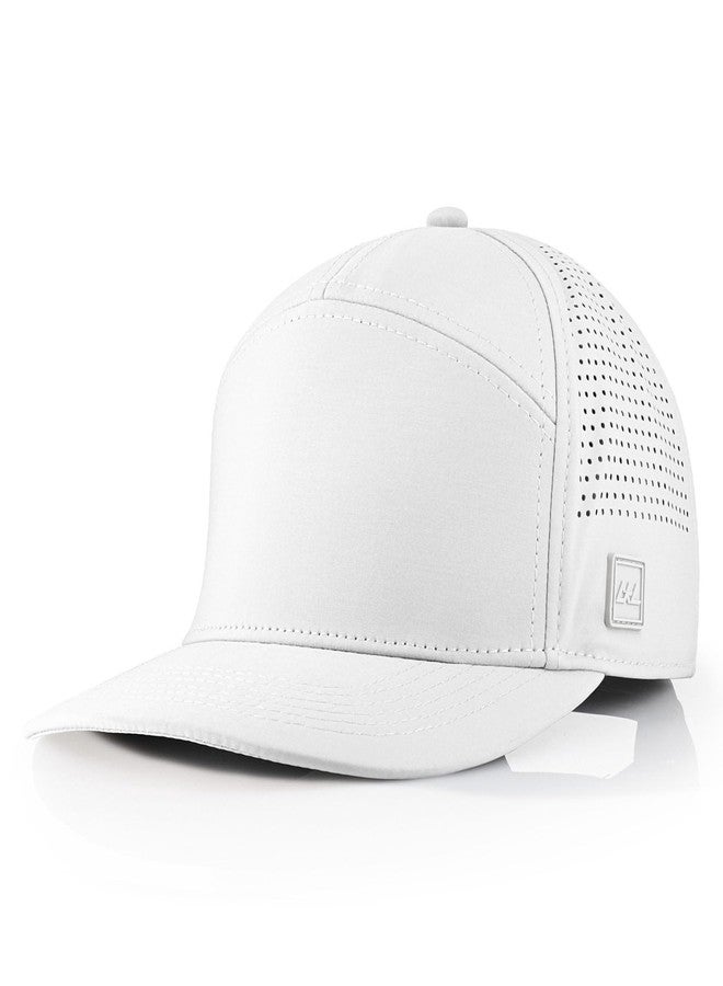 CHOK.LIDS Cooling Trucker Hat Performance Cooling Mesh Back Flat Bill Hat Waterproof Dry Baseball Cap Fitted Hats for Men (White) - Image 1