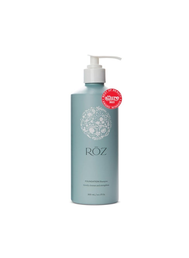 ROZ RŌZ Foundation Shampoo For All Hair Types & Textures | Hydrating, Balancing & Cleansing For Healthy Hair| Vegan, Color-Safe, Free of Silicone, Paraben, SLS | Strengthens & Nourishes 10.1 oz/300 mL - Image 2