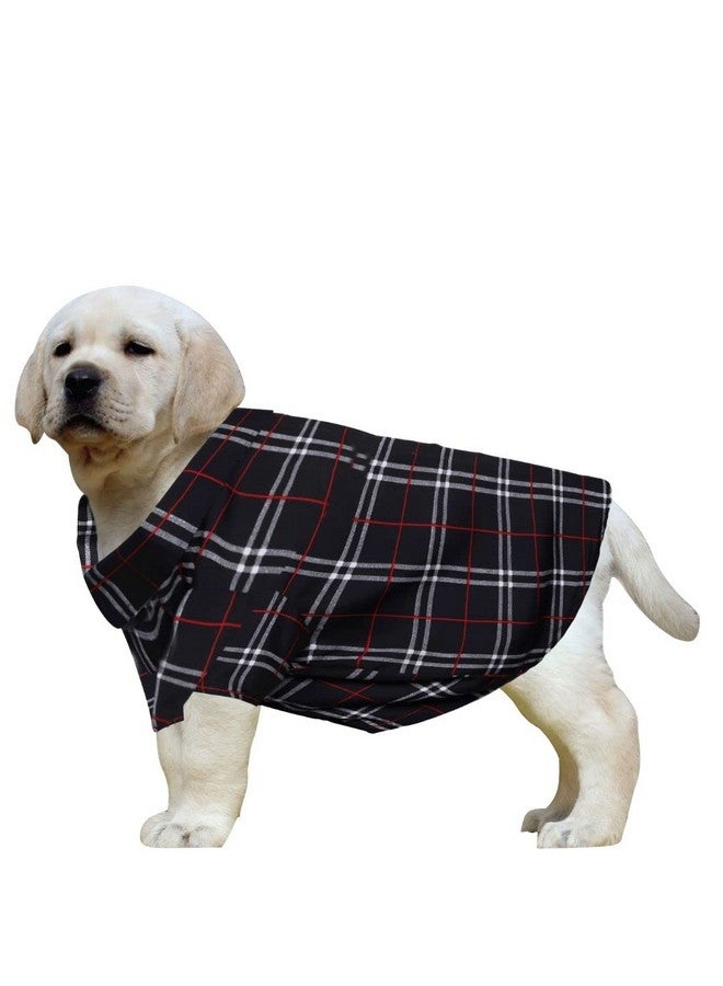 Western Era Super Soft Trendy Printed Shirt, Ultra Comfort Dog Apparel, Cotton Printed Breathable Basic Vest Dog Shirt, Lightweight Thin Shirt For Your Furies (Xlarge - 26 Inch) (Black Check Print) - Image 1