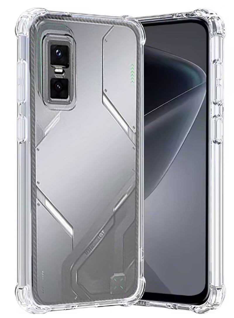 Case for Infinix GT30 Pro Clear TPU Four Corners Protective Cover Transparent Soft  - Image 1
