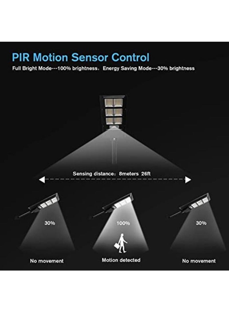 QUESERA 120W Solar Street Lights Outdoor 9600LM High Brightness Dusk to Dawn LED Lamp - Image 4