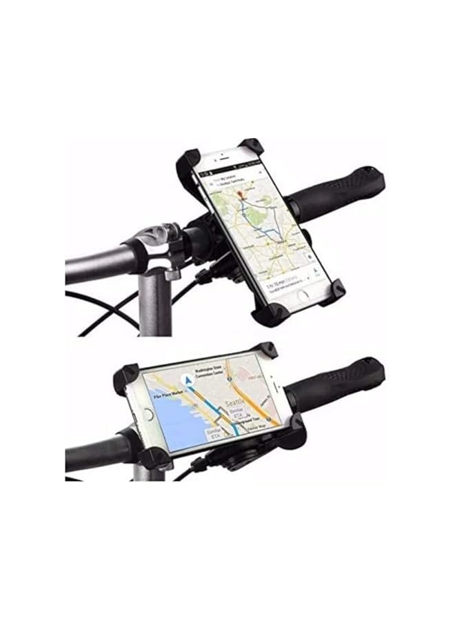 S-TOP Universal Bike Holder Rotating Bicycle Holder Motorcycle Cell Phone Cradle Mount Holder Mobile Phones (Black) - Image 4