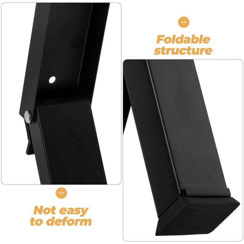 Magnetic Stainless Steel Door Stopper Adjustable Floor Holder Wind Protection Black - Image 3