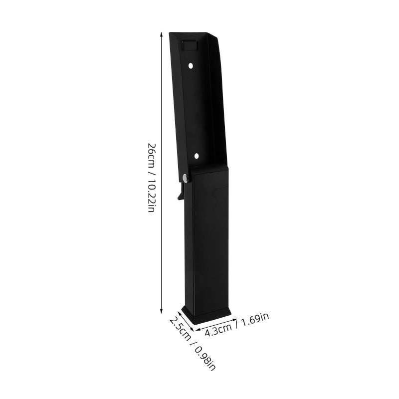 Magnetic Stainless Steel Door Stopper Adjustable Floor Holder Wind Protection Black - Image 2
