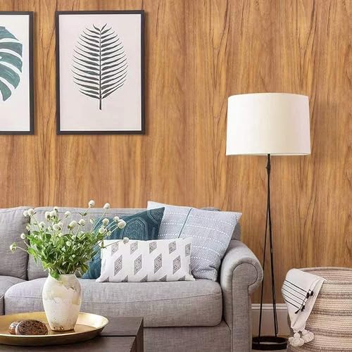 WISDOM Self Adhesive Vinyl Wood Grain Wallpaper for Furniture Vinyl Stickers Wooden Door Desktop Wall Papers Kitchen-Cupboard/Shelf Liner Sheet (24 x 140 Inch,Grain 01 - Image 4