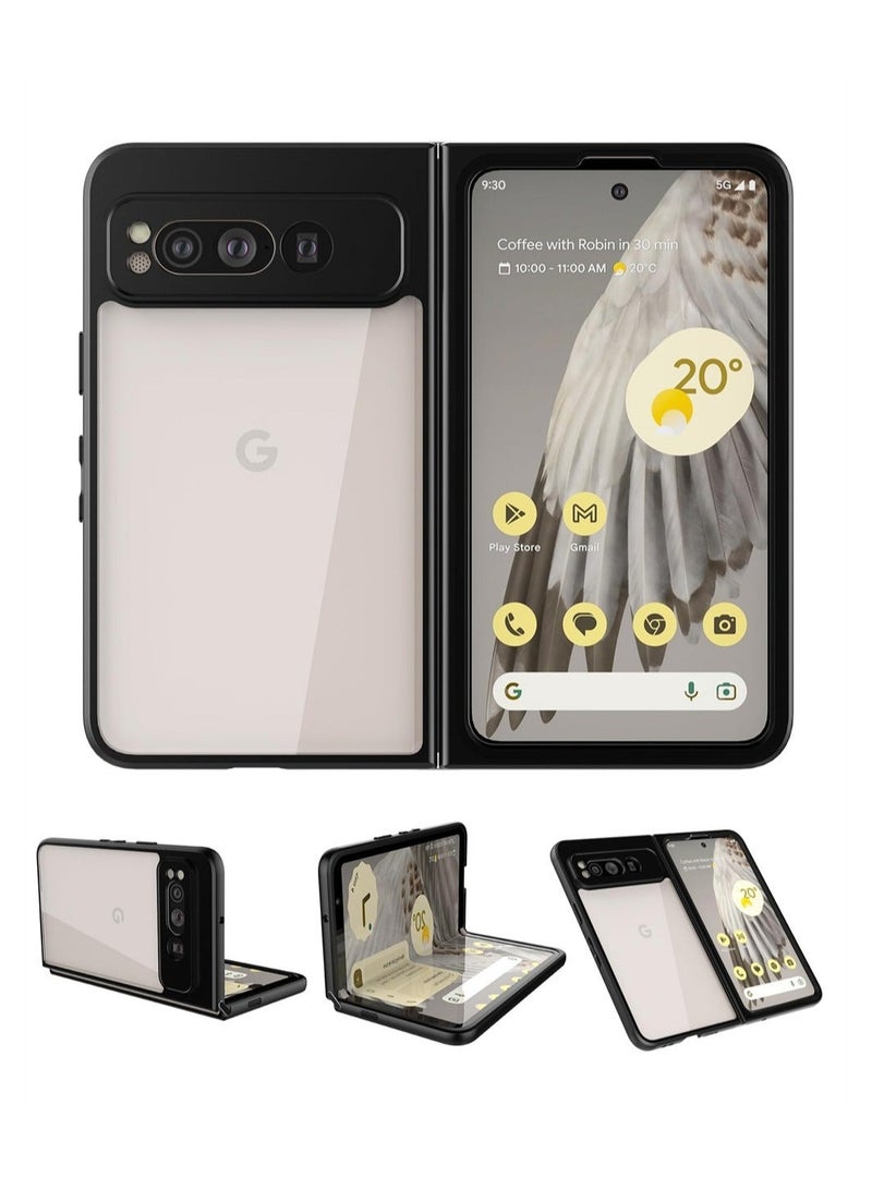 Captaintech for Google Pixel Fold 2023 Case, Shockproof Protective Phone Case Slim Thin Cover with Clear Back for Google Pixel Fold 2023, Lightweight, Anti-Scratch Protector, Supports Wireless Charging - Image 4