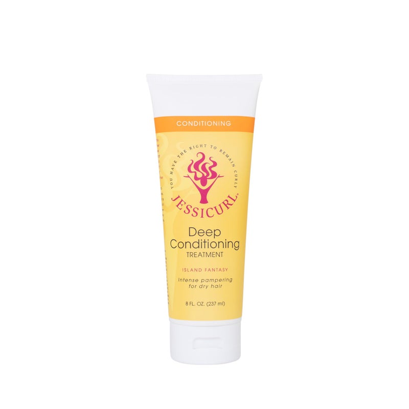 Jessicurl, Deep Conditioning Treatment, Island Fantasy, 16 Fl oz. Deep Conditioner for Dry Damaged Hair, great Anti Frizz Hair Mask and Leave in Conditioner for Curly Hair - Image 1