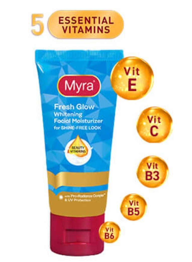 Myra Fresh Glow Whitening Facial Moisturizer 40ml - Image 3