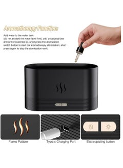 بيوينتي Flame Diffuser Humidifier, Ultra-Silent Cool Mist Air Fire Diffuser, 2 Brightness Night Light  Auto-Off, Essential Oil Aromatherapy Flame Humidifier Aroma Diffuser for Home, Office or Yoga  - Image 4