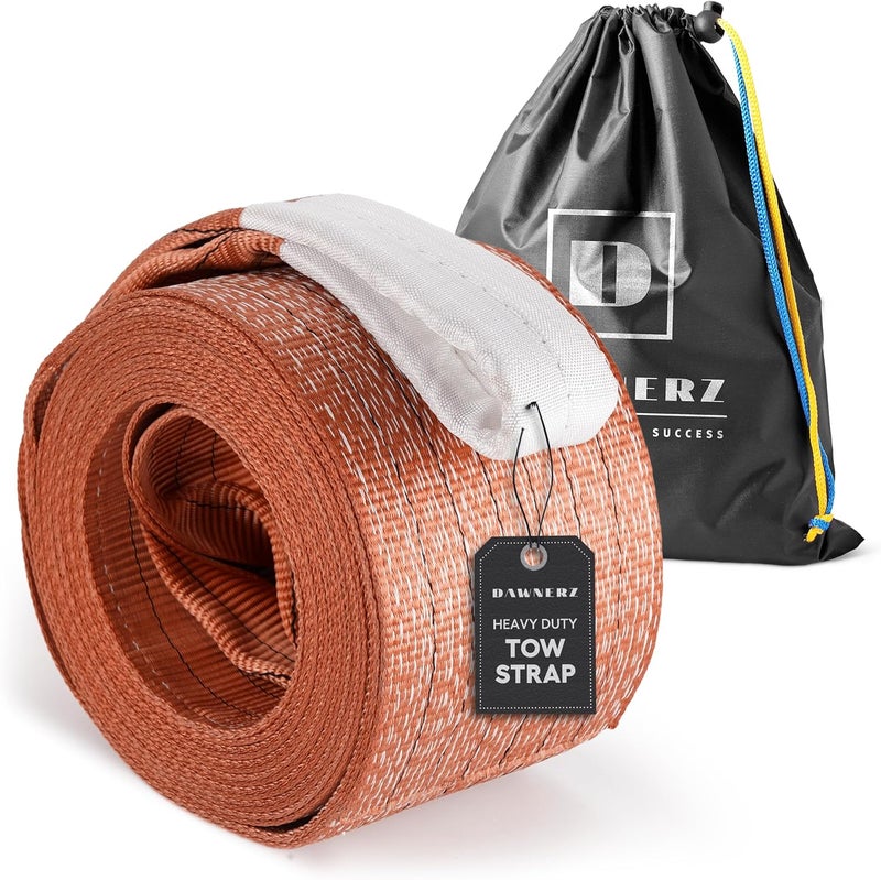 Dawnerz Heavy Duty Tow Strap 20 ft 110000 lbs - Towing Rope for Trucks and Buses - Image 1