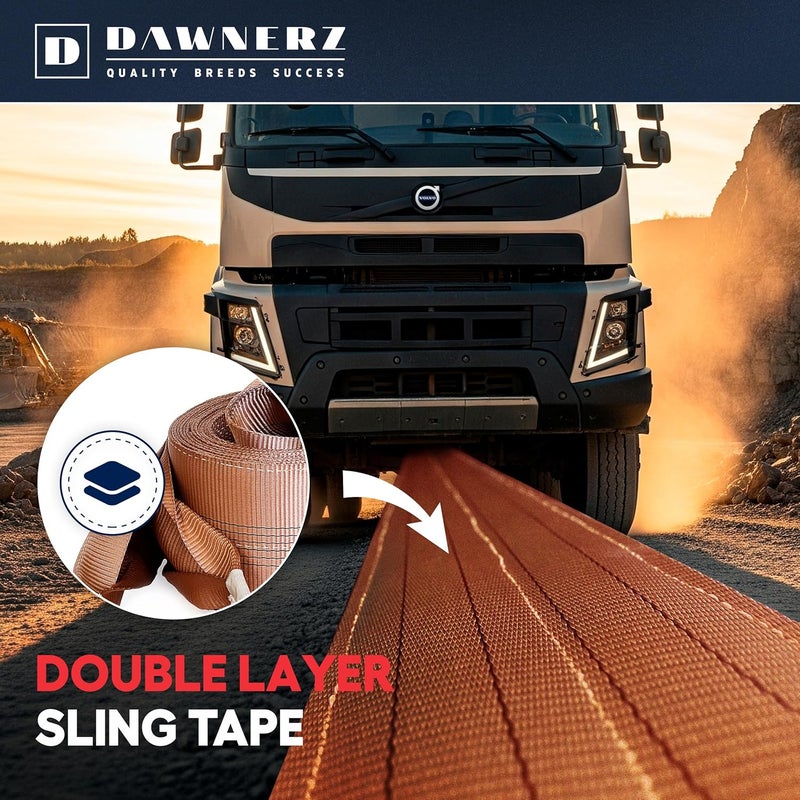 Dawnerz Heavy Duty Tow Strap 20 ft 110000 lbs - Towing Rope for Trucks and Buses - Image 5