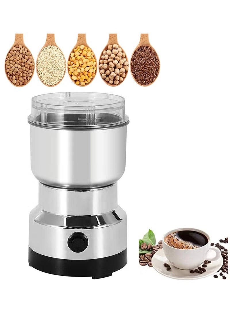 Arabest Coffee Grinder Electric, Mini Spice Grinder, 200W 10s Fast Grinding, Dry Grain Mill for Spices Seeds Rice Beans Seasonings, with Replacment Stainless Steel Blade (Silver)  - Image 2