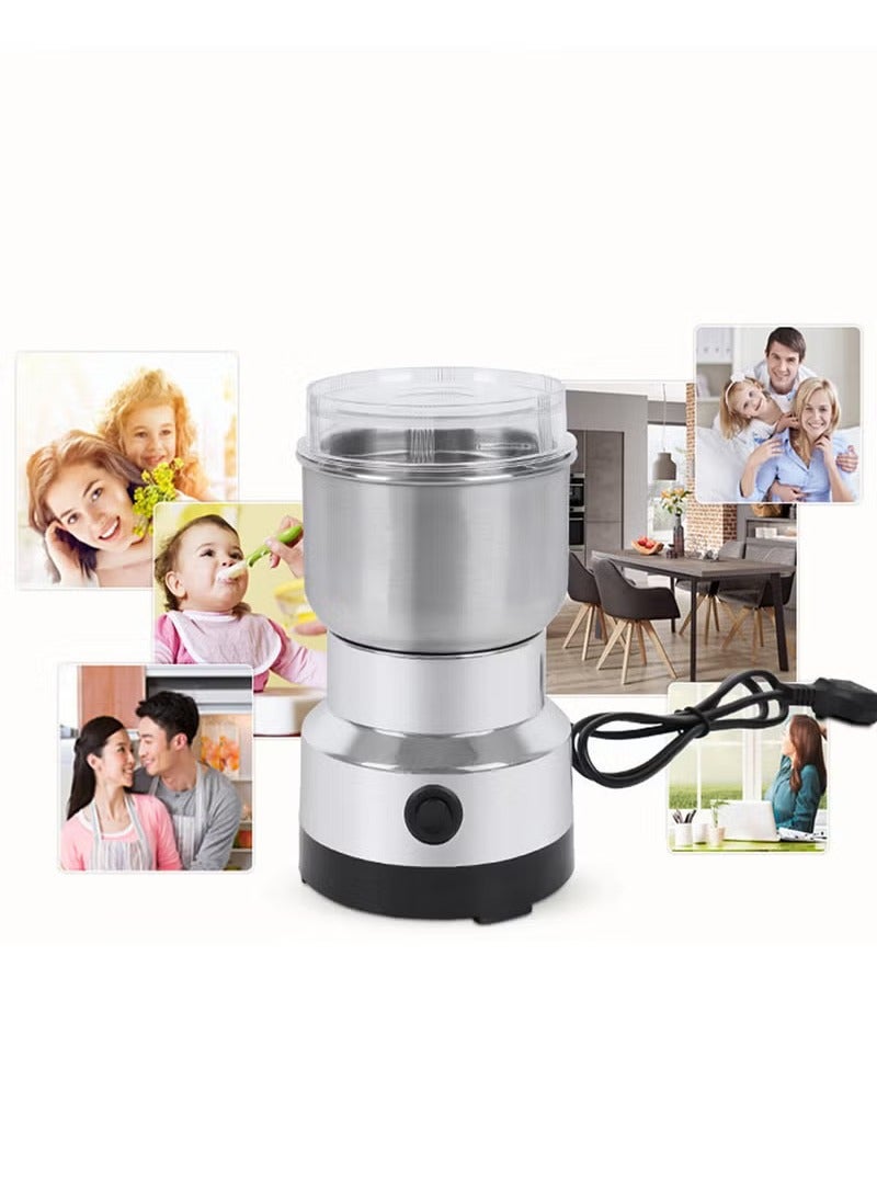 Arabest Coffee Grinder Electric, Mini Spice Grinder, 200W 10s Fast Grinding, Dry Grain Mill for Spices Seeds Rice Beans Seasonings, with Replacment Stainless Steel Blade (Silver)  - Image 4