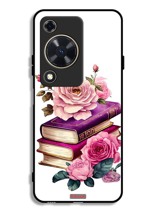 Tolwak Huawei Nova Y63 Protective Case Cover Roses And Books