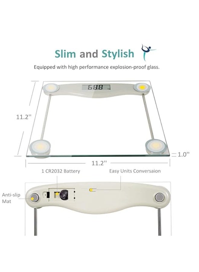 Digital Bathroom Scale – High-Precision Body Weight Scale up to 330 lbs – Accurate Measurements for Weight Loss & Health Tracking - Image 3
