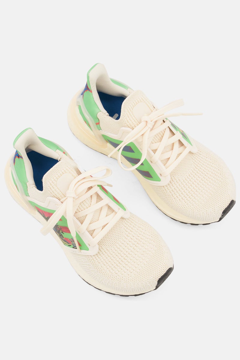 Adidas Kids Boy Sea City Pack Graphic Print Lace Up Running Shoes, Cream Combo - Image 4