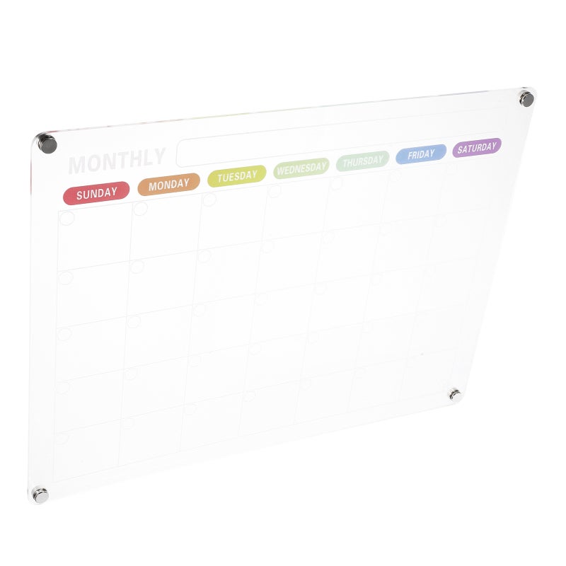 Transparent Magnetic Memo Board Dry Erase Message Board Multi-functional Memo Board - Image 1