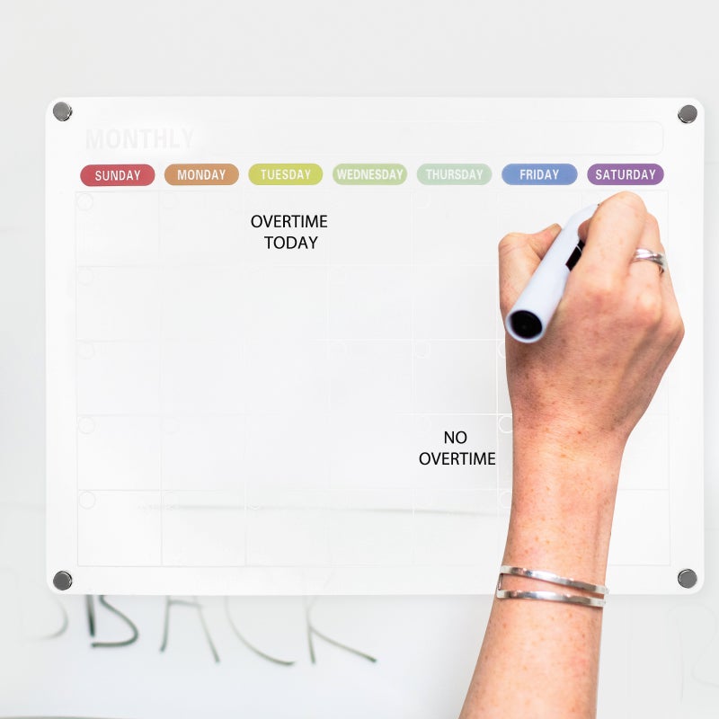 Transparent Magnetic Memo Board Dry Erase Message Board Multi-functional Memo Board - Image 4