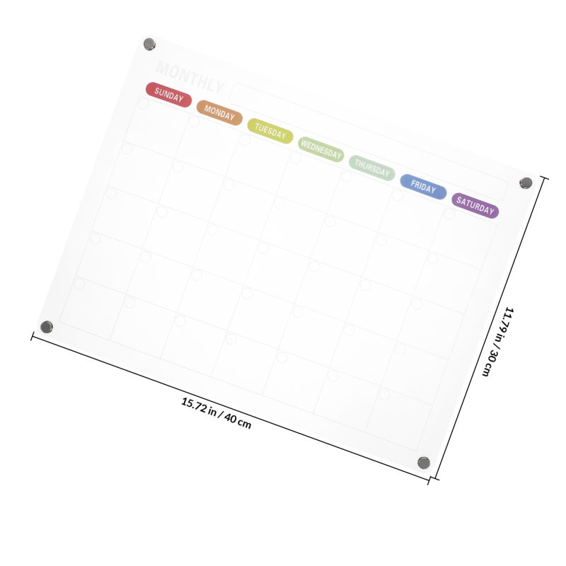 Transparent Magnetic Memo Board Dry Erase Message Board Multi-functional Memo Board - Image 2