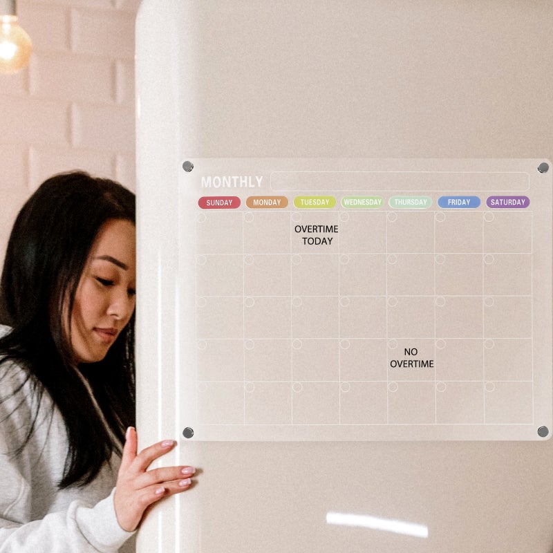 Transparent Magnetic Memo Board Dry Erase Message Board Multi-functional Memo Board - Image 5
