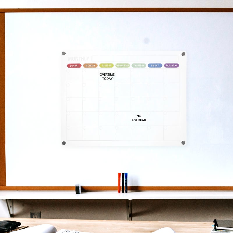 Transparent Magnetic Memo Board Dry Erase Message Board Multi-functional Memo Board - Image 3