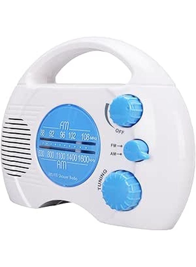 راديو دش محمول مقاوم للماء مع تعديل مستوى الصوت للاستخدام المنزلي AM FM - Image 1