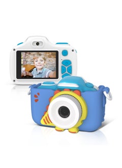 myFirst Camera 3 | Kid's HD Digital Camera w/ Shock-proof case, Dual Lens 5MP/12MP/16MP, 1080P HD Video Recording, 2.0" Color Display w/ ShockProof Case, Portable & Easy to Use - Blue  - Image 1