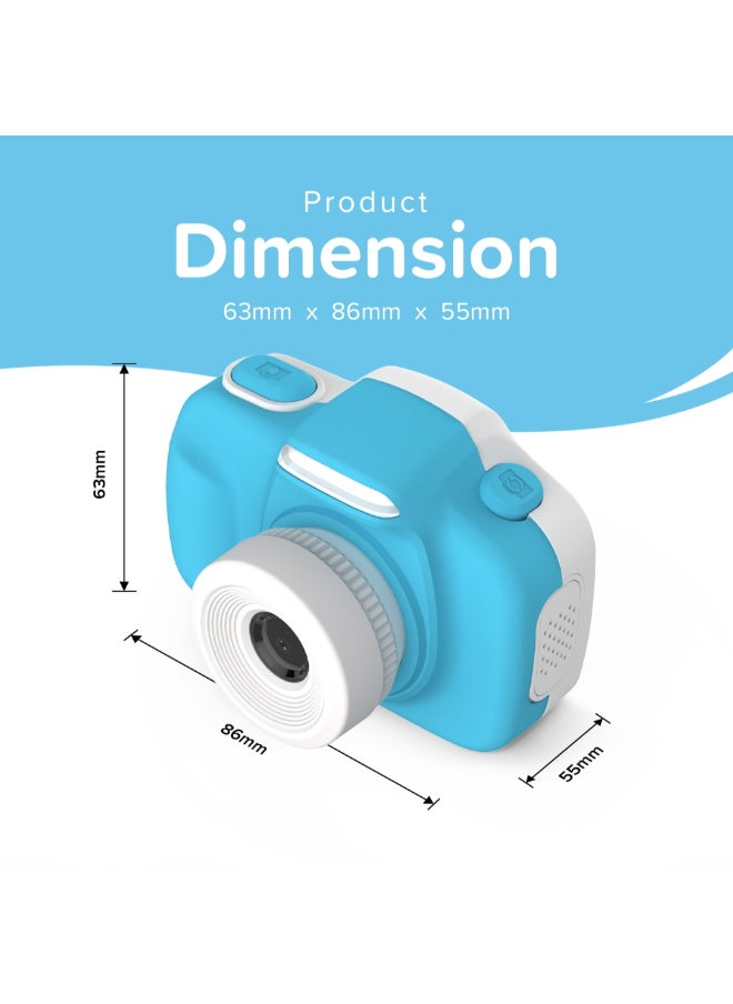 myFirst Camera 3 | Kid's HD Digital Camera w/ Shock-proof case, Dual Lens 5MP/12MP/16MP, 1080P HD Video Recording, 2.0" Color Display w/ ShockProof Case, Portable & Easy to Use - Blue  - Image 3