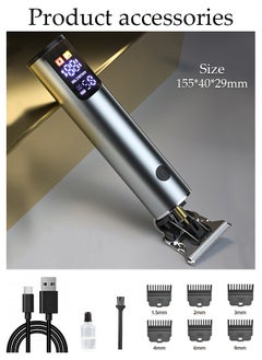 DUNISO Hair Clippers Electric Low Heat Conduction with 6 Kinds of Positioning Combs Hair Cutting Kit Pro Mens Clippers for LED Display Cordless Rechargeable Hair Trimmer Set Professional Barbers Grooming Kit  - Image 2