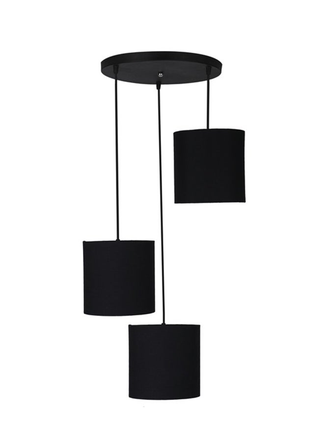 El Rawda Lighting Regata Triple Ceiling Lamp | modern decorative LED E27 pendant light ceiling lamp hanging | suitable for any room | Color: Black | Size: 70x43 cm