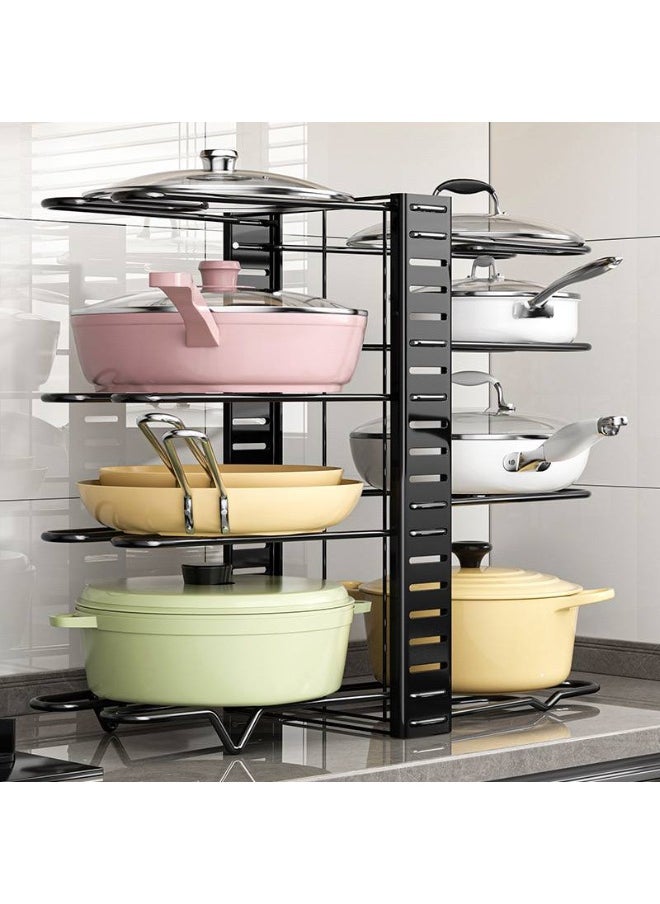 Generic Stainless steel frying pan and bowl holder, 5 layers  - Image 1