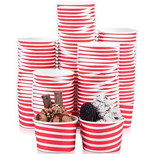 TYPTOP Ice Cream Cups - 100 Pack Ice Cream Sundae Cups, Frozen Yogurt Dessert Cups - Image 1