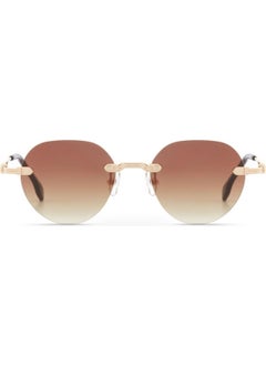 DESPADA Ds 2332 C1 51 Women's Oval Gold Metal Sunglasses  - Image 2