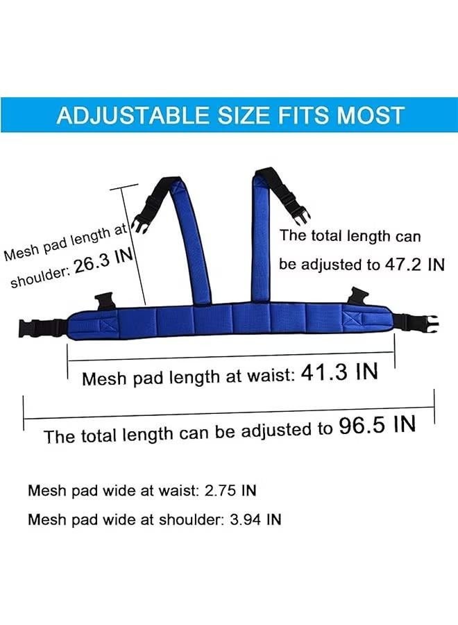 XiuWoo Wheelchair Safety Belt Torso Support Vest, Adjustable Whole Body Safety Belt to Prevent Tilting or Falling, Suitable for Wheelchair Restraint Belts for Patients, The Elderly and The Disabled  - Image 2