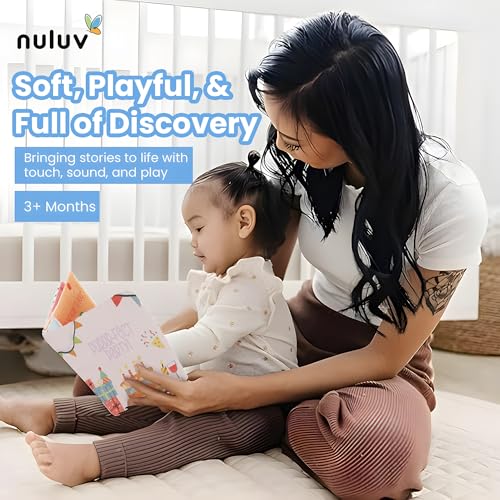 Nuluv Infant Perfect Party Playbook - Squeaker and Rattle Cloth Book Enable Joyful Sounds for Baby 3 Months+, Multicolor - Image 4