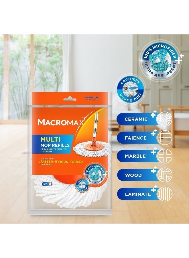 Macromax Multi Mop Refill – Super Absorbent Microfiber Replacement Pad for Multi Mop System - Image 2
