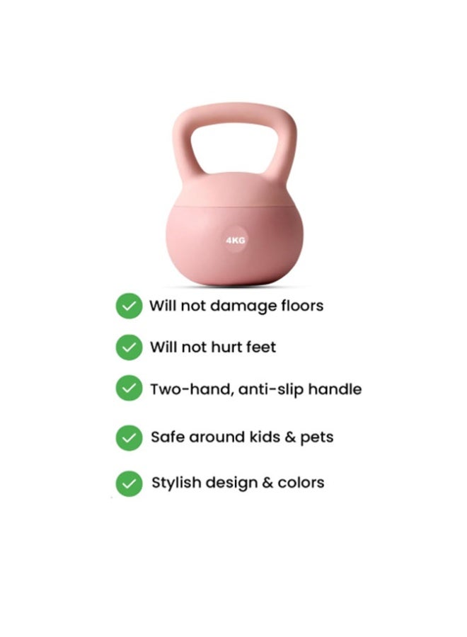 ماكس سترينث جرس كيتل بيل ناعم من مادة البولي فينيل كلوريد للتدريب على اللياقة البدنية والقوة، وزن 4 كجم - Image 3