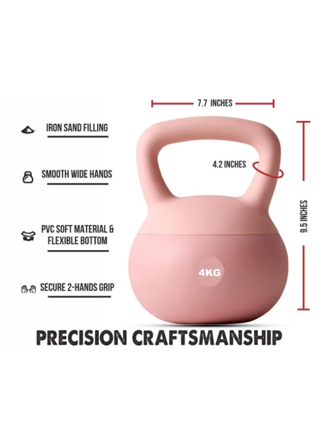 ماكس سترينث جرس كيتل بيل ناعم من مادة البولي فينيل كلوريد للتدريب على اللياقة البدنية والقوة، وزن 4 كجم - Image 4