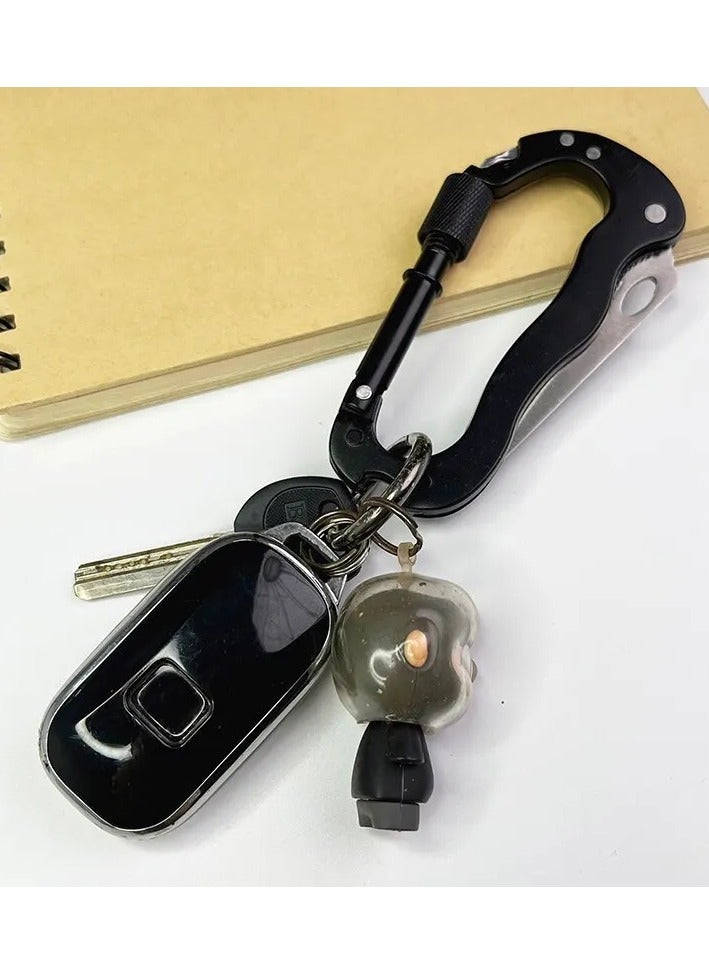 5-in-1 Outdoor Multi-Functional Mountaineering Buckle Aluminum Alloy and Steel Quick Attach Cross Screwdriver Bottle Opener  - Image 4