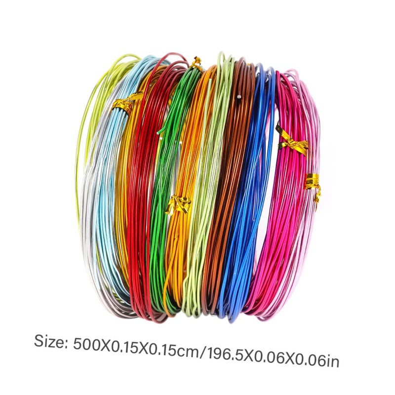 12 Rolls 1.5Mm Colored Aluminum Jewelry Wire DIY Beading Wire Crafting Supply for Handmade Accessories, Mixed Colors, 5 Meters Each Roll, Suitable for Jewelry Making and Sculpting - Image 2