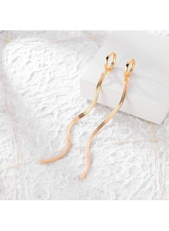 Mevecco Women Huggie Hoop Earrings Gold Ear Stud Cuff 14K Gold Filled Small Boho Beach Simple Delicate Handmade Hypoallergenic Jewelry Gift - Image 5