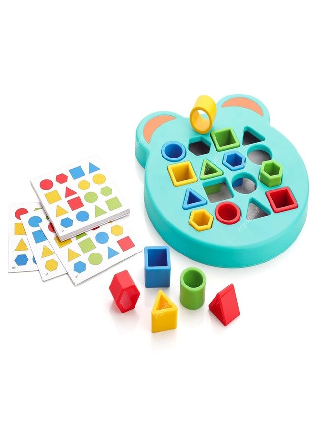 HighRoof Shape Matching Puzzle Toy Geometric Blocks Shape Matching Toy Puzzle Funny Playing Interactive Montessori Shape Sorting Toys for Boys, Girls - Image 2