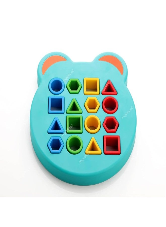 HighRoof Shape Matching Puzzle Toy Geometric Blocks Shape Matching Toy Puzzle Funny Playing Interactive Montessori Shape Sorting Toys for Boys, Girls - Image 3