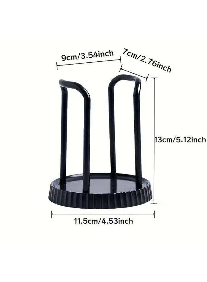 Cream Plastic Cup Holder Organizer Adjustable Compartments Space Saving Storage Rack For Desktop Bathroom Office Party - Image 3