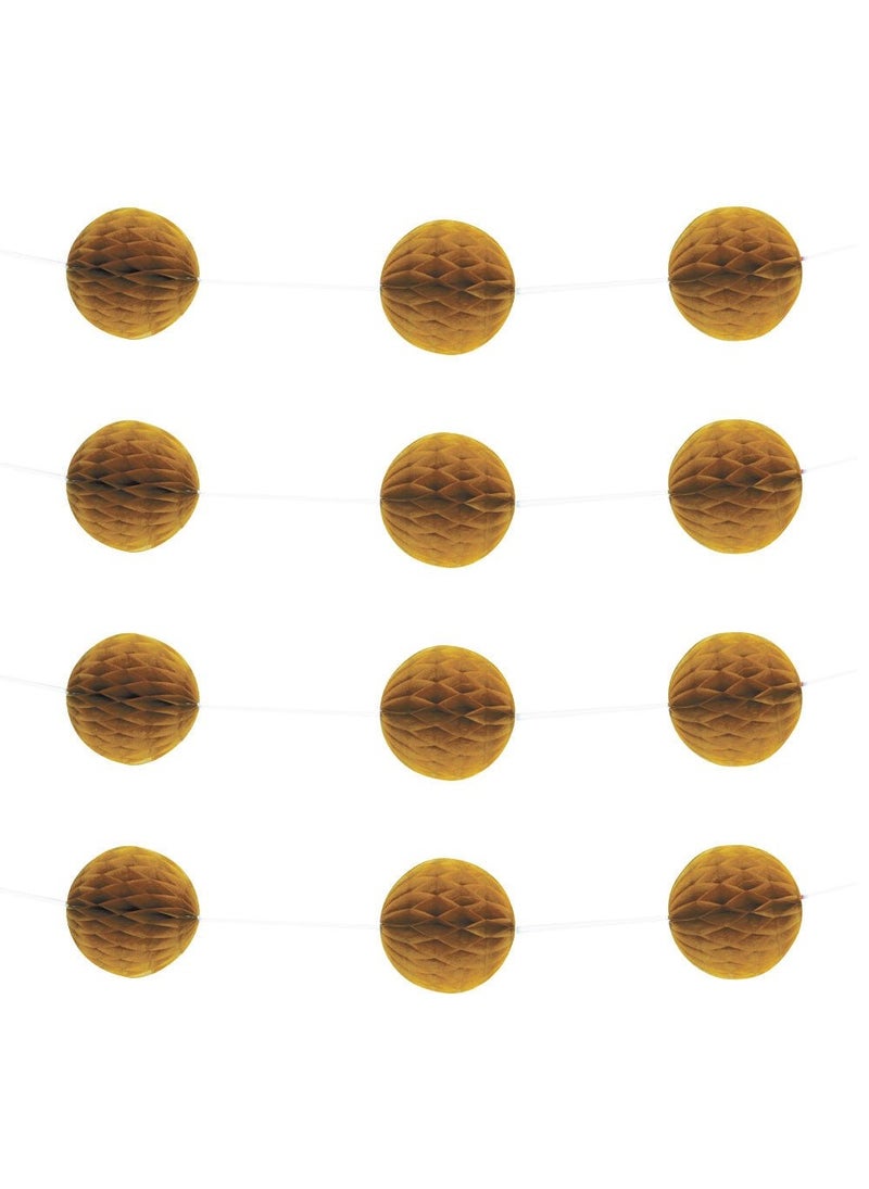 Unique Honeycomb Garland Gold 213cm 11-Pack
